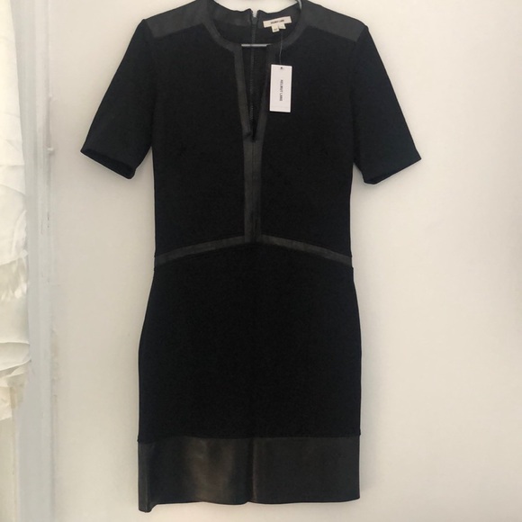 Helmet Lang | Ponte and Leather Dress - Picture 1 of 4